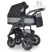 Verdi Laser Black collection bērnu universālie ratiņi 3in1 06