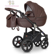 Verdi Mocca universālie bērnu rati 3-1 col.02 Eco Brown (brūna) - eko-āda