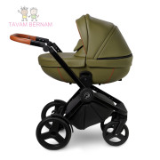 Verdi Futuro Premium 3-1 Green Label (zaļa Eco-āda), bērnu rati trīs vienā