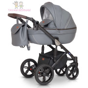 Verdi Mocca universālie bērnu rati 3-1 col.05 Eco Grey (pelēka) - eko-āda Verdi Mocca universālie bērnu rati 3-1 col.05 Eco Grey (pelēka) - eko-āda