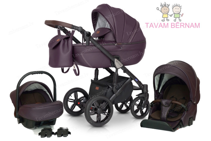 Verdi Mocca universālie bērnu rati 3-1 col.01 Eco Violet