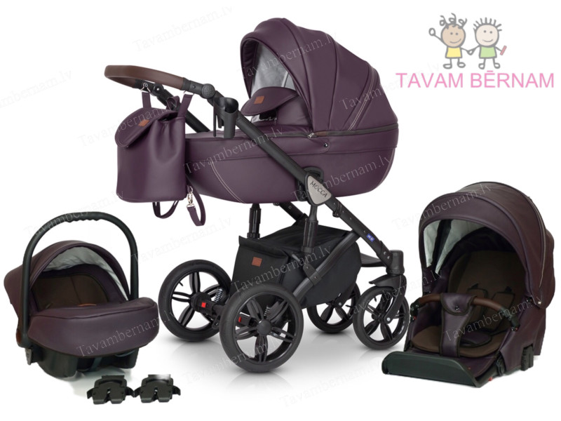 Verdi Mocca universālie bērnu rati 3-1 col.01 Eco Violet Verdi Mocca universālie bērnu rati 3-1 col.01 Eco Violet