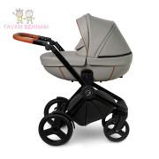 Verdi Futuro Premium 3-1 Stone Grey (pelēka Eco-āda), bērnu rati trīs vienā Verdi Futuro Premium 3-1 Stone Grey (pelēka Eco-āda), bērnu rati trīs vienā