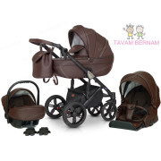 Verdi Mocca universālie bērnu rati 3-1 col.02 Eco Brown (brūna) - eko-āda Verdi Mocca universālie bērnu rati 3-1 col.02 Eco Brown (brūna) - eko-āda
