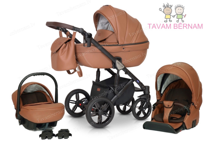 Verdi Mocca universālie bērnu rati 3-1 col.03 Eco Caramel (karamel) - eko-āda