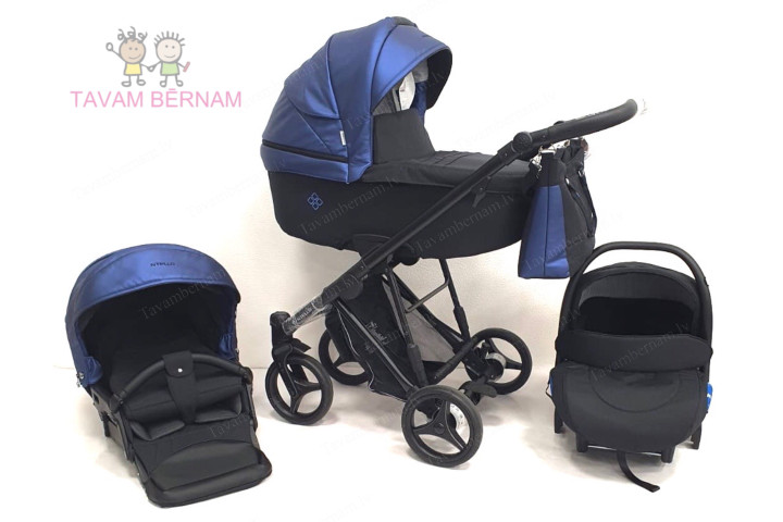 Bebetto Nitello Shine 02 (zila) bērnu rati trīs vienā Bebetto Nitello Shine 02 (zila) bērnu rati trīs vienā