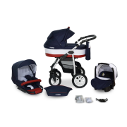 Verdi Laser bērnu universālie ratiņi 3in1 col.9 (blue/white/red)