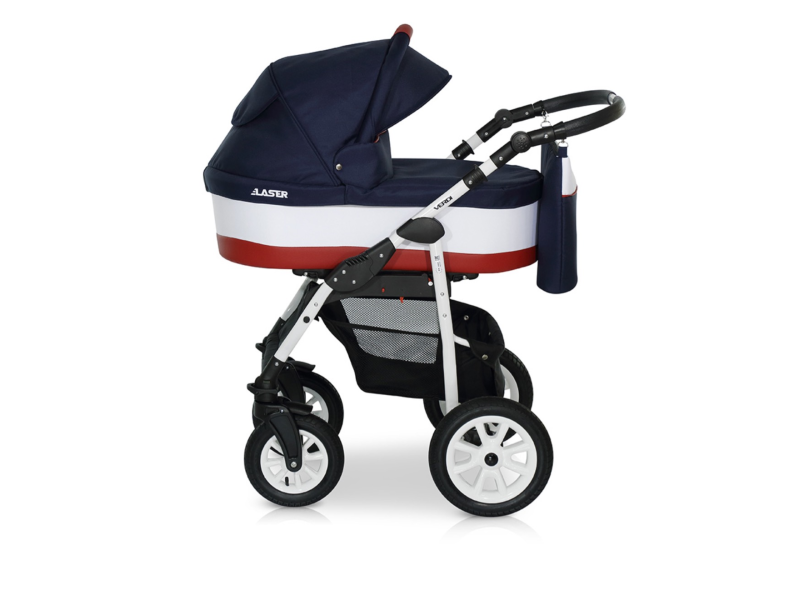 Verdi Laser bērnu universālie ratiņi 3in1 col.9 (blue/white/red)