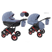 Camarelo Sevilla bērnu Universālie rati 2in1 col.XSE-6 (denim blue/red)