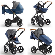 Verdi Orion universālie bērnu ratiņi 3in1 col.Eco Blue/Denim grey