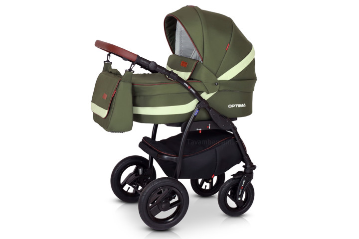 Verdi Optima bērnu universālie ratiņi 3in1 col.B2 (Dark Green)