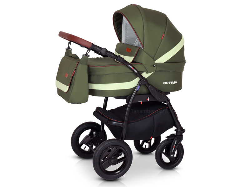 Verdi Optima bērnu universālie ratiņi 3in1 col.B2 (Dark Green)