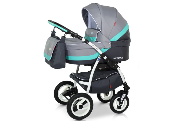 Verdi Optima bērnu universālie ratiņi 3in1 col.07 (grey/blue)