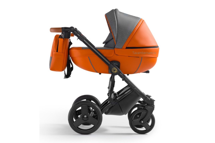 Verdi Orion universālie bērnu ratiņi 3in1 col.Eco Orange/Denim grey