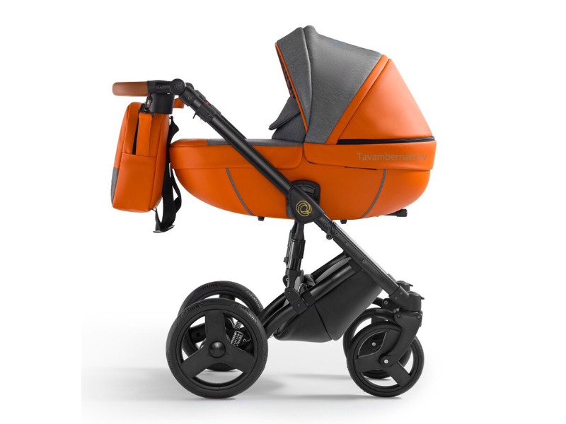 Verdi Orion universālie bērnu ratiņi 3in1 col.Eco Orange/Denim grey