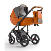 Verdi Orion universālie bērnu ratiņi 3in1 col.Eco Orange/Denim grey