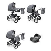 Camarelo Carera new bērnu universālie ratiņi 3in1 col.CAN-3 (denim dark grey)