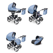 Camarelo Carera new bērnu universālie ratiņi 3in1 col.CAN-6 (denim blue)