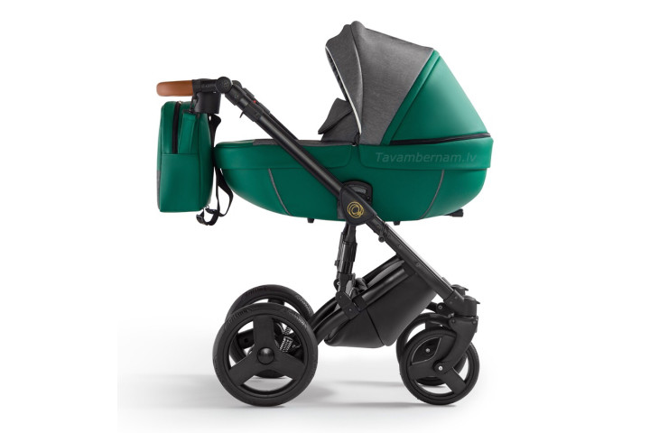 Verdi Orion universālie bērnu ratiņi 3in1 col.Eco Green/Denim grey