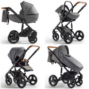 Verdi Orion universālie bērnu ratiņi 3in1 col.Eco Grey/Denim grey