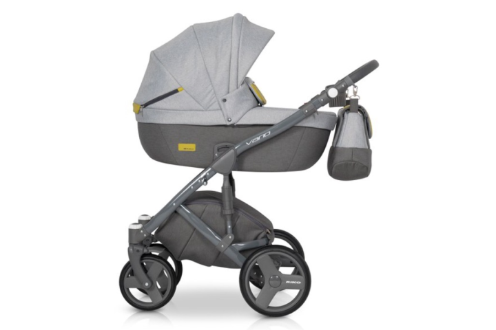 Riko Vario bērnu universālie ratiņi 3in1col.01 Grey Fox