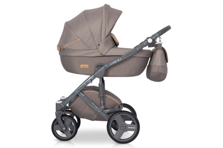 Riko Vario bērnu universālie ratiņi 3in1col.02 Caramel