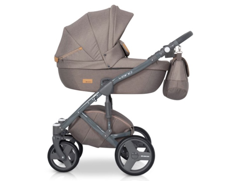 Riko Vario bērnu universālie ratiņi 3in1col.02 Caramel