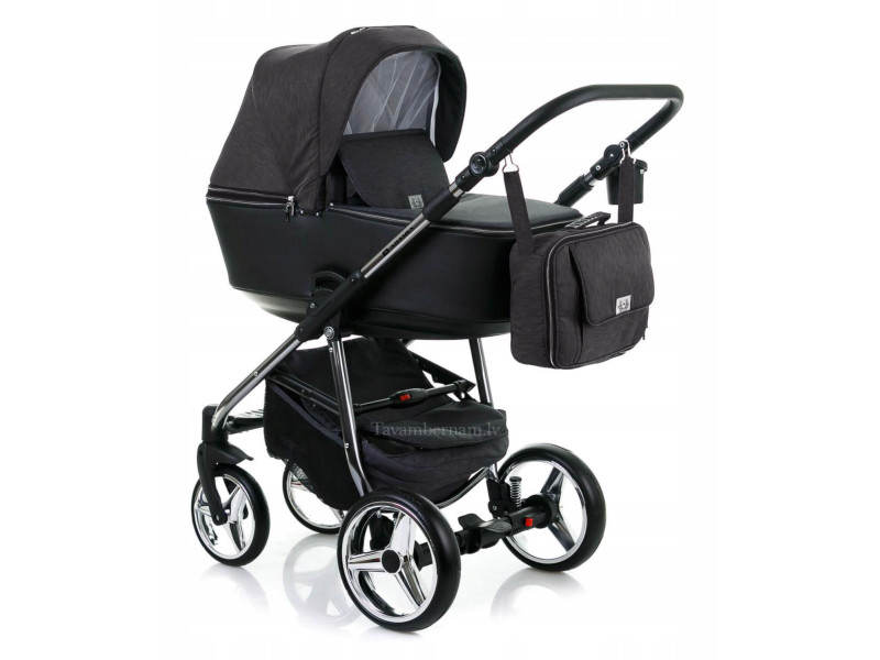Adamex Reggio Special edition bērnu universālie ratiņi 3in1 col.Y-98 silver (melna)