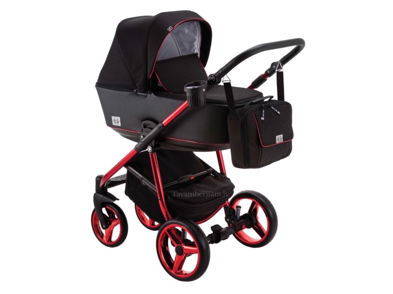 Adamex Reggio Special edition bērnu universālie ratiņi 3in1 col.Y-300 red (melna)