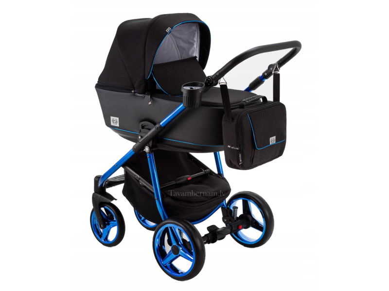 Adamex Reggio Special edition bērnu universālie ratiņi 3in1 col.Y-301 blue (melna)